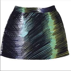 Loft Peacock Aline Mini Skirt Exposed Zipper 2P